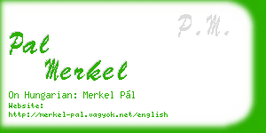 pal merkel business card